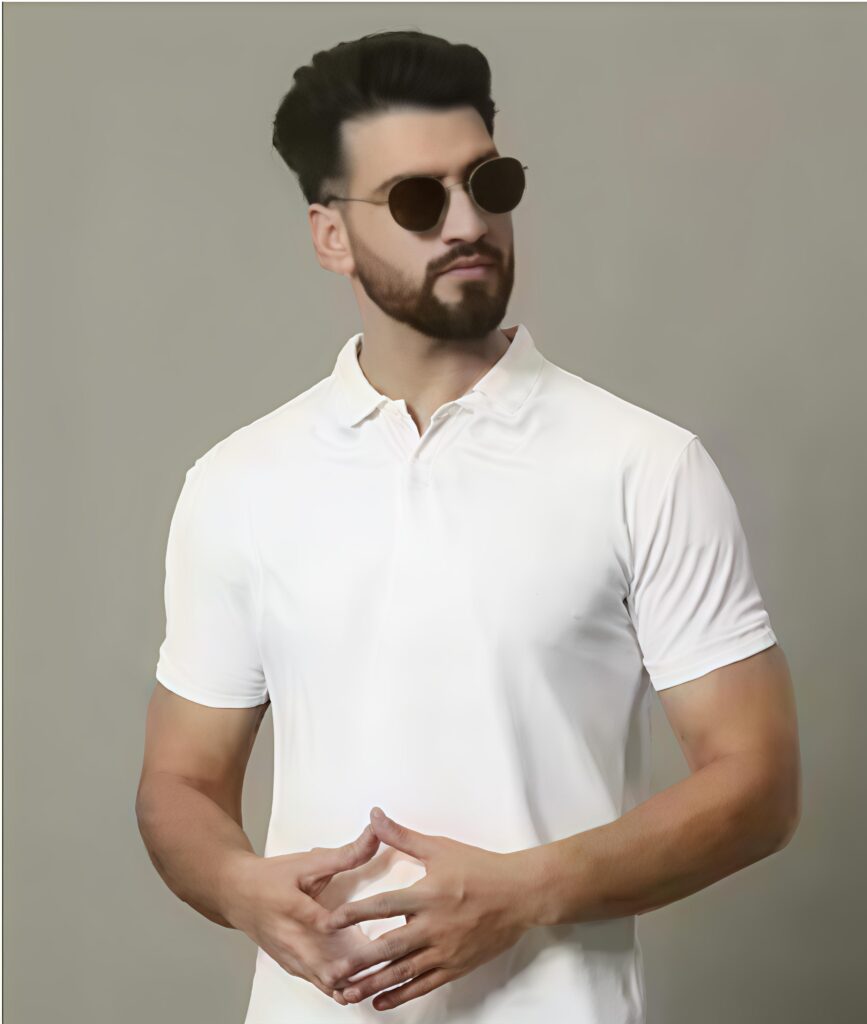 Classic White Plain Polo T-Shirt